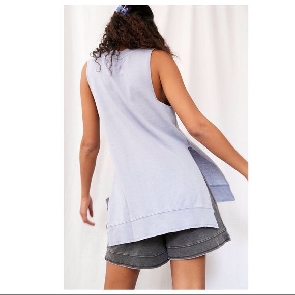 FREE PEOPLE BOHO TOP V-NECK TUNIC TANK 80s RETRO STYLE A3C - Picture 11 of 16